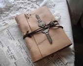 Apocalypse XXXVI - reclaimed leather journal with brass keys