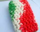 Summer Sale 20% off w/ code "Summer"  Christmas Red, White & Green iPhone 4S, iPhone 3  Cozy.  Fits Many Different Cell Phones