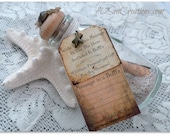 Message In A Bottle - Personal Beach Wedding Favor and Souvenier