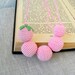 Pink Crochet Necklace - Amigurumi Strawberry Baby or Childrens Necklace  - Cotton Crochet Jewelry - Eco Friendly