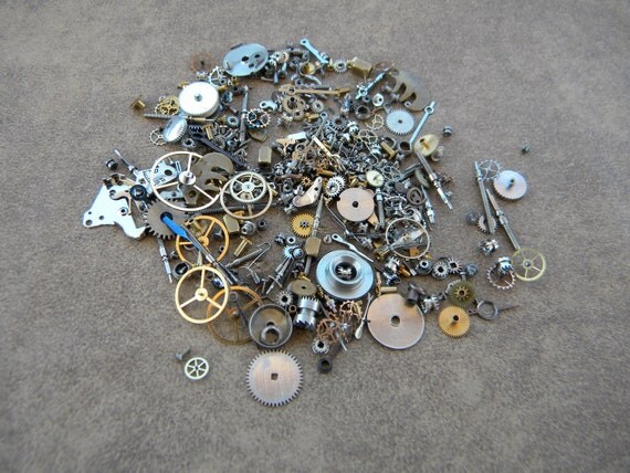 Buy artwatches - Steampunk Industrial Art Mixed Media Art Watch Parts Gears Cogs Dials Supplies Scrapbooking 17 grams