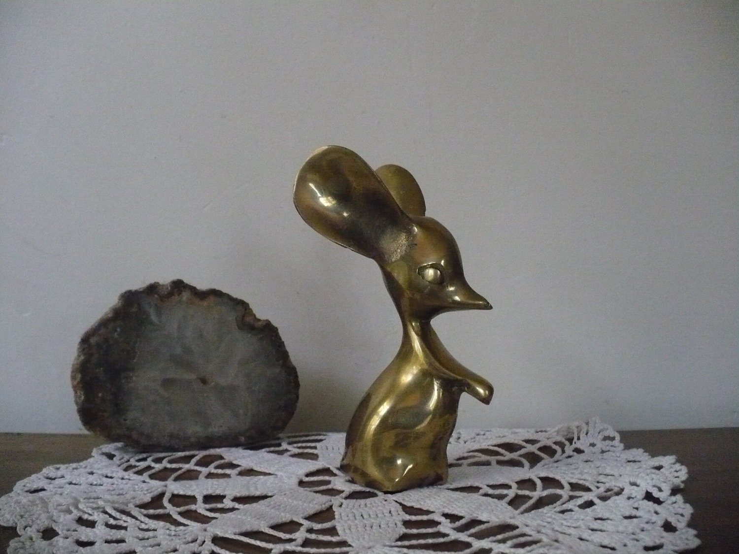Vintage Brass Mouse