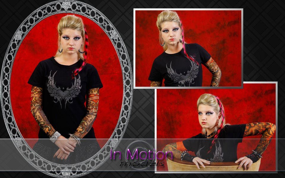 Premium Heart-breaker Tattoo sleeved shirt with Rhinestone Applique