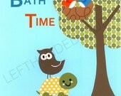 Target Circo ABC Print, Birds, Owl and Turtle Print, Children's Art Print, 8x10, Personalized