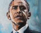Portrait of President Barack Obama by Clair Hartmann