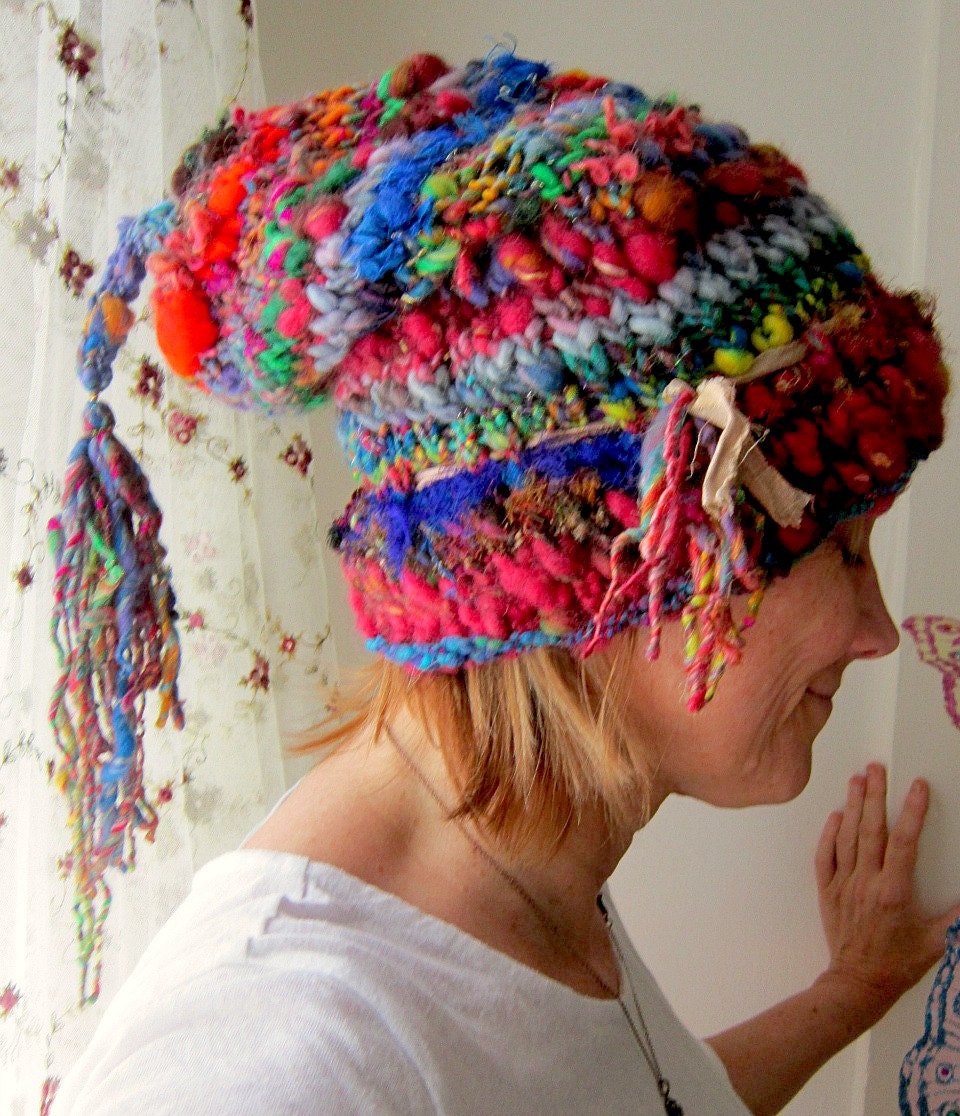reserved - rustic, soft and warm handknit slouchy hat - folktales from the woods