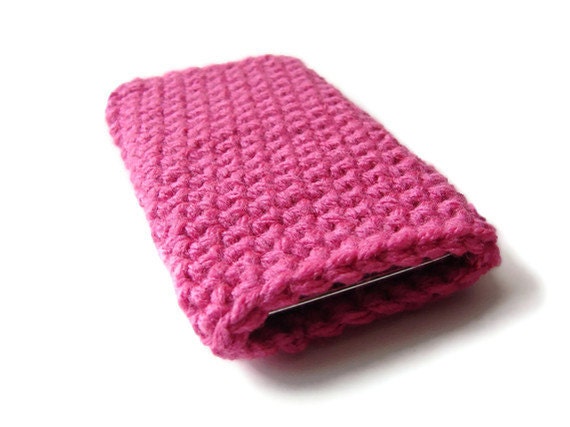 iPhone iPod iTouch Cover Crochet Sleeve Phone Case Pink, MADE TO ORDER, Graduation Gift