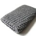 iTouch iPod iPhone Case Gray Sleeve Crochet Cover, MADE TO ORDER, Gifts for Him