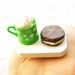 Food Ring Hot Chocolate Cookie Miniature Food Jewelry SALE