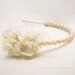 Wedding hair- vintage romance pearl headband, wedding tiara, bridal hair, wedding accessory