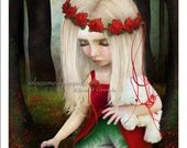 5x7 Limited Edition Art Print 7/25 - "The Messenger" Small Size Giclee Print by Artist Jessica Grundy
