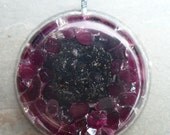 Etheric Energy Orgone Pendant with Garnet - Health and Expansiveness
