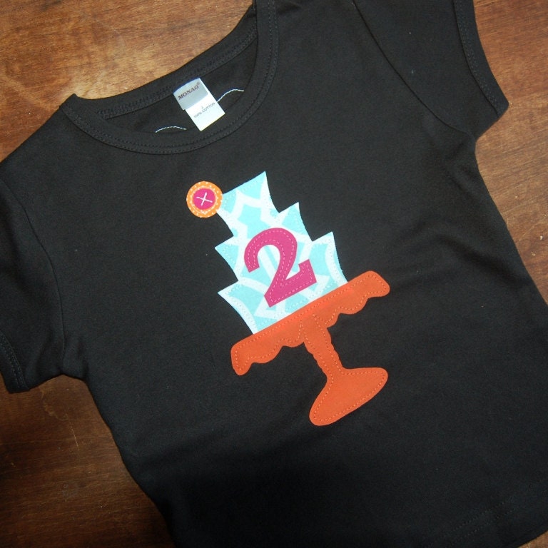 Girls Birthday Vintage Cake Stand ... girls birthday shirt ... Ready To Ship 2nd birthday tee Il_570xn
