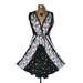 Floral Bohemian Dress / v neck / M-L