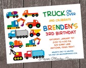 Construction Work Trucks Birthday Invitation Il_170x135
