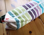 EXTRA LARGE - Yoga Bag Messenger Style Crossbody Yoga Bag with Zipper and Adjustable Strap in Faded Rainbow Stripes