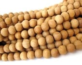 50 Natural Wood Beads 10mm round  (PB224)