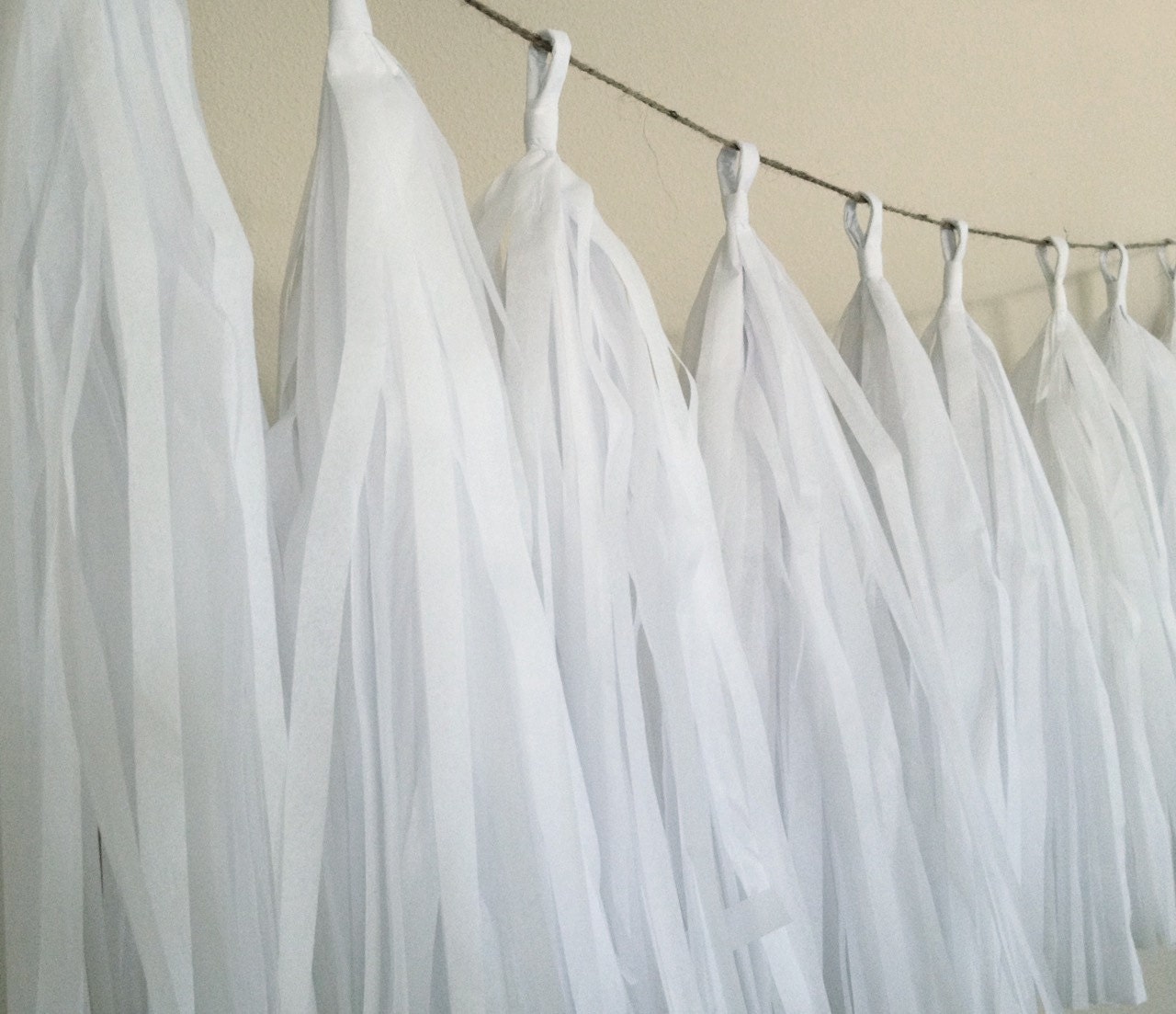 choose your colors ... tissue paper tassel garland // nursery // weddings // birthdays // party decorations Il_570xn