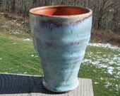 Tangerine Sky Wood-Fired Turquoise Oribe Tumbler