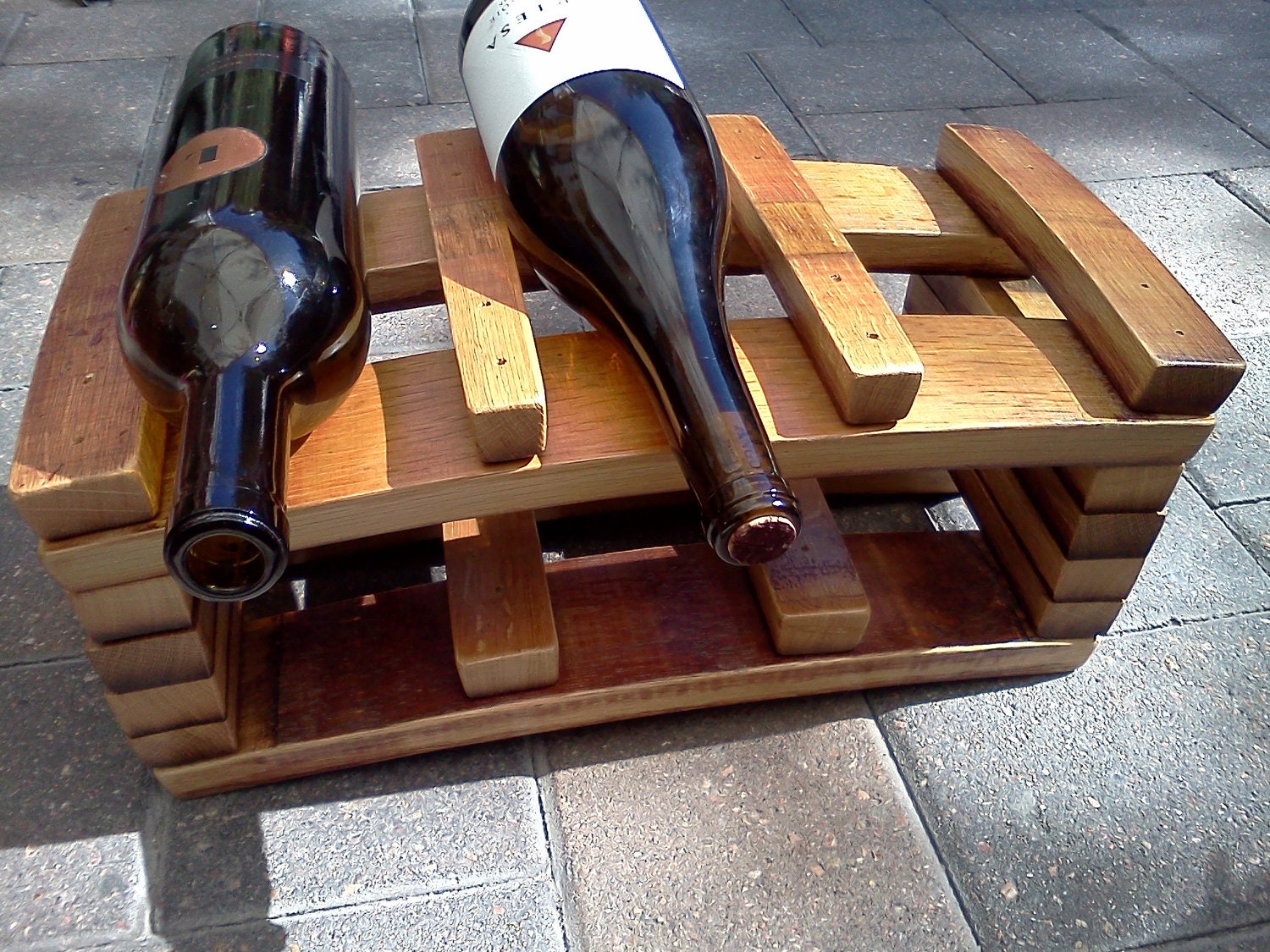 Napa Barrel Stave 6-Bottle Wine Rack