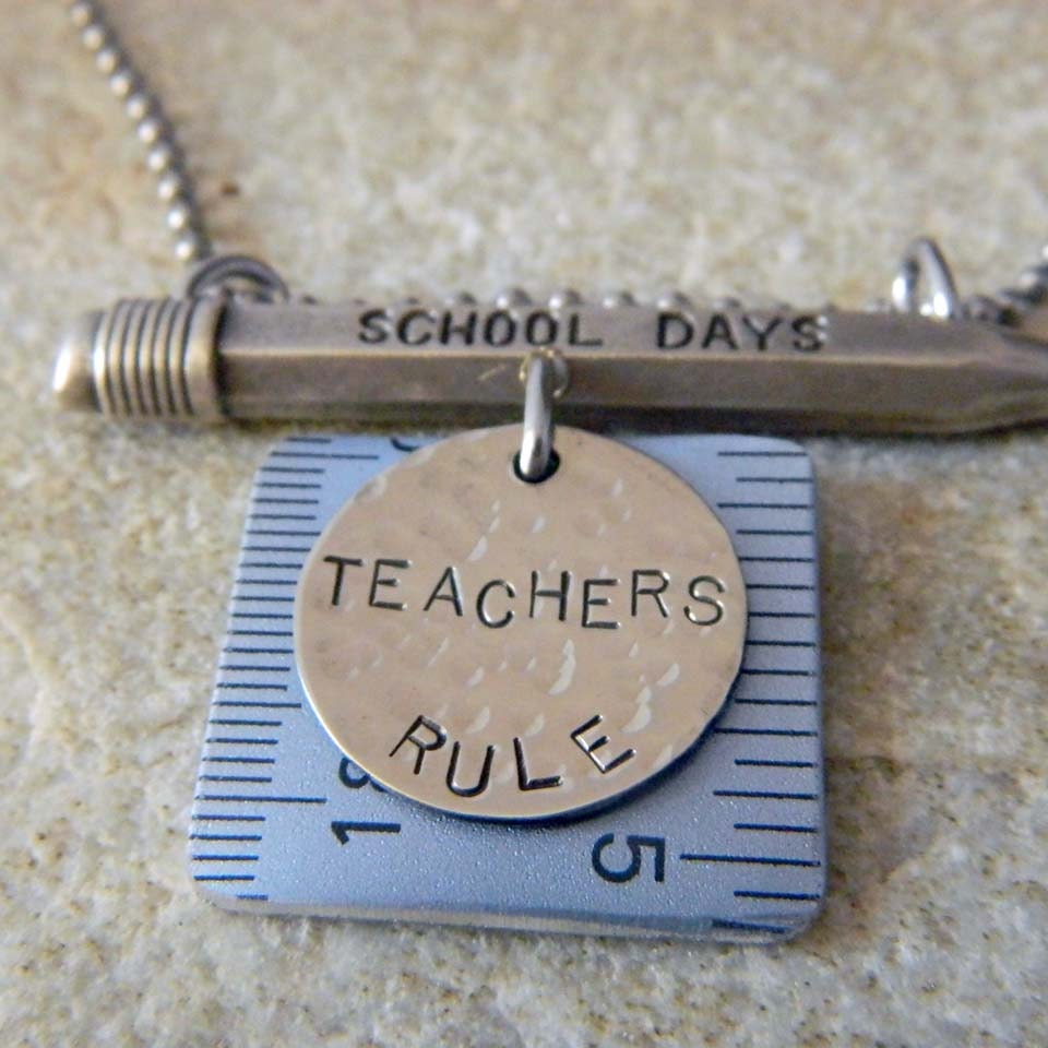 School Days Teachers Rule Necklace