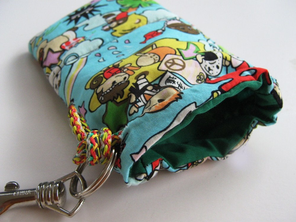 KAWAII sleeve, case, pouch, cover,   for iPhone, Smartphone,MP3 player, iPod, Blackberry/ CYAN