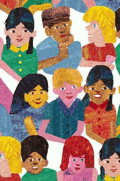 Brown Bear Brown Bear What Do You See Fabric Children Kids Multi Color Fabric by Eric Carle for Andover Fabrics - 1 yard