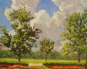 SUMMER GARDEN, original oil painting, 11"x14", plein air, floral , flower painting, landscape, still life