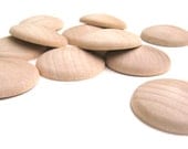 100 - 1" Unfinished Wood DOMED Circles - 1 Inch (25 mm) - Wooden Dome Discs