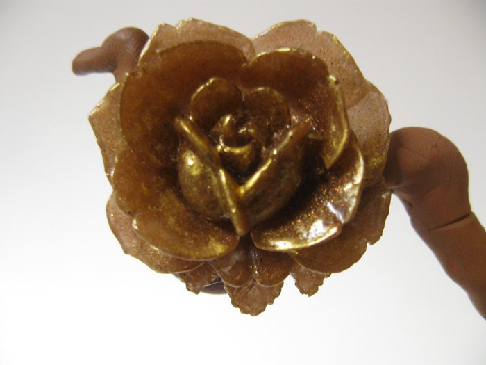 Brass Resin Rose Ring