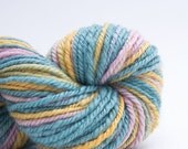 Navajo Stripes, HandSpun HandDyed Leicester  Yarn, worsted, 125yards