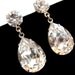 Teardrop bridal earrings, wedding earrings, wedding jewelry, Swarovski crystals set in antique silver, bridesmaid jewelry