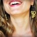 Earrings and Bracelet Set. MADE TO ORDER. Crochet Lightweight Jewelry. Gold and Blue