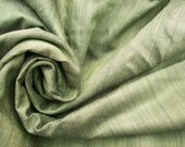 Handloom Silk, Olive green 53"W, 1yd 3" remnant LAST PIECE