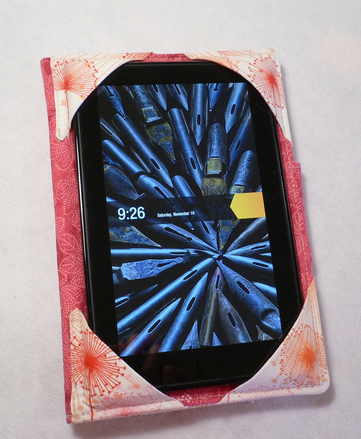 eReader Cover, Kindle Cover, Kindle Fire, Kindle Touch, Book Style Wild Field in Pink