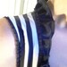Underbust stretch vest - YOUR SIZE - 1/2" black and white stripes