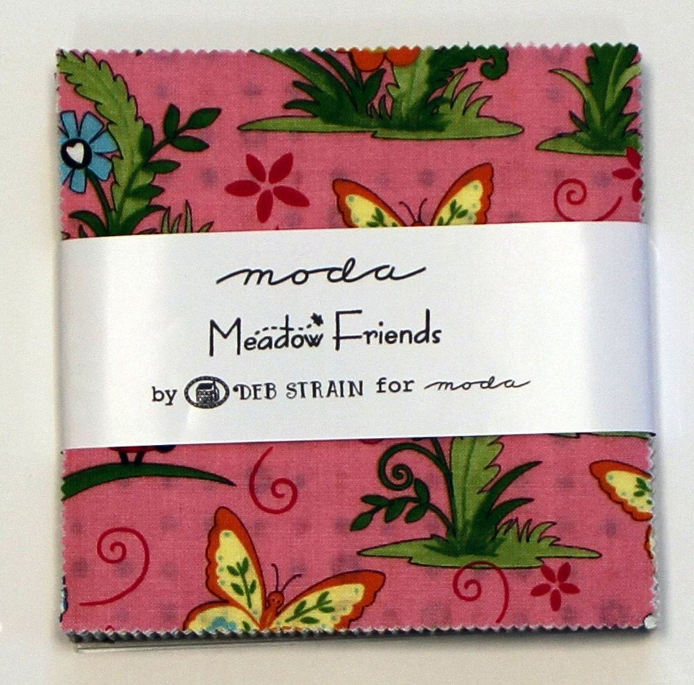 Charm Pack - Meadow Friends by Deb Strain  - Moda Fabrics