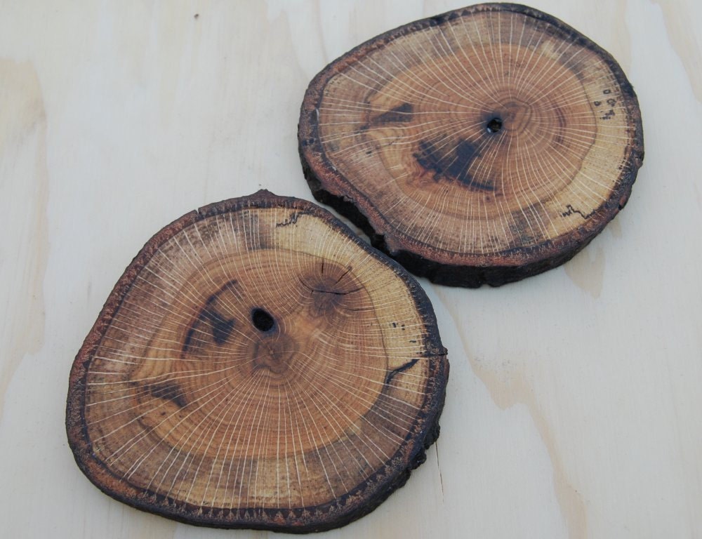 Wooden Trivets, Pair, Oak