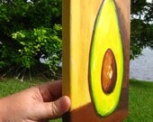 Art, painting, still life, kitchen decor, Decor, canvas, housewarming gift, avocado, fruit, home decor 8 x 10 canvas