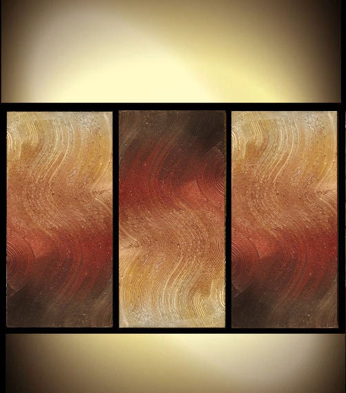 Original Large Abstract Fine Art on Canvas Textured Metallic Modern Palette Knife Painting Ready to Hang 36"x24"x.75" by Ann