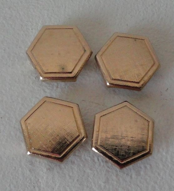 Vintage Gold Button Covers Cufflinks