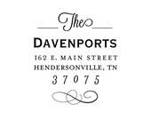 Personalized Wooden Handle Return Address Rubber Stamp