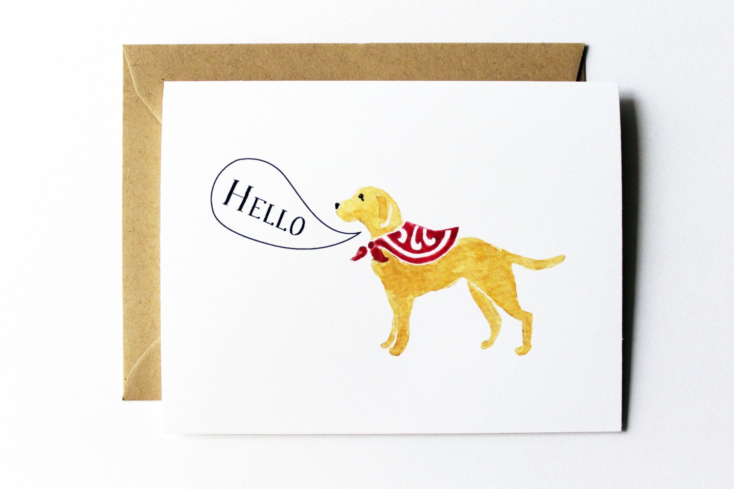 Hello Labrador Retriever Card