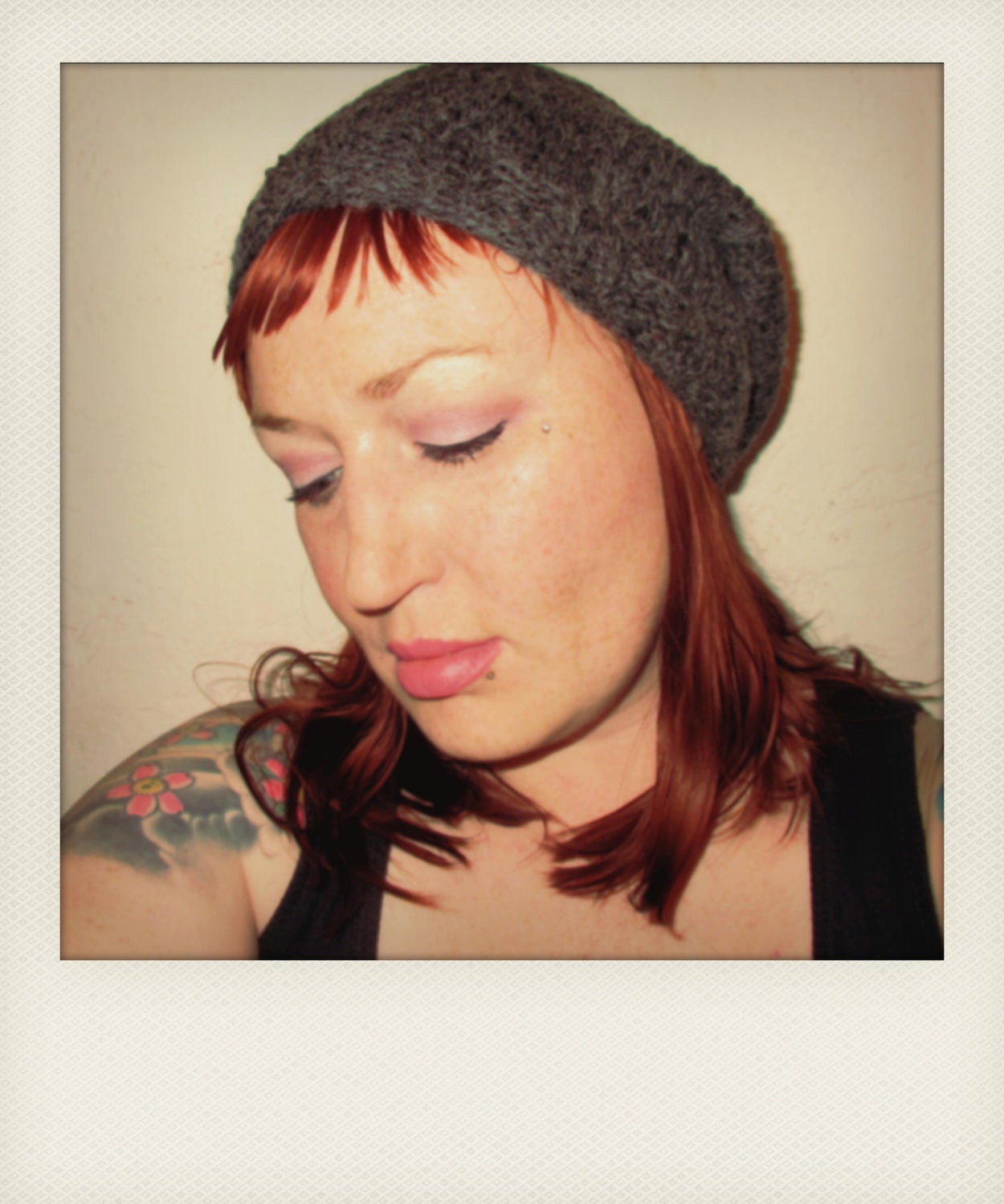 Slouchy Liz Beanie in Alpaca Blend- Fog