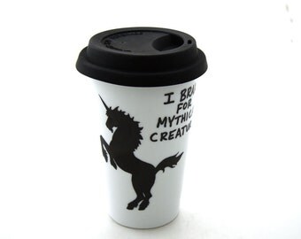 Unicorn Travel Mug Eco Friendly Gift For fantasy lover