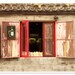Red Window Photograph / Bookstore Photography / Travel photo / 8x10 / Red architecture print / library decor / Beijing China / rustic brick