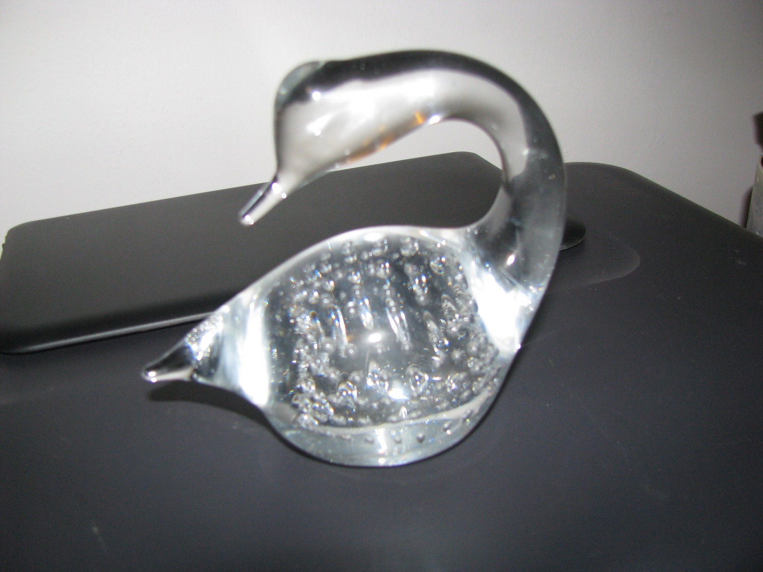 glass goose figurine