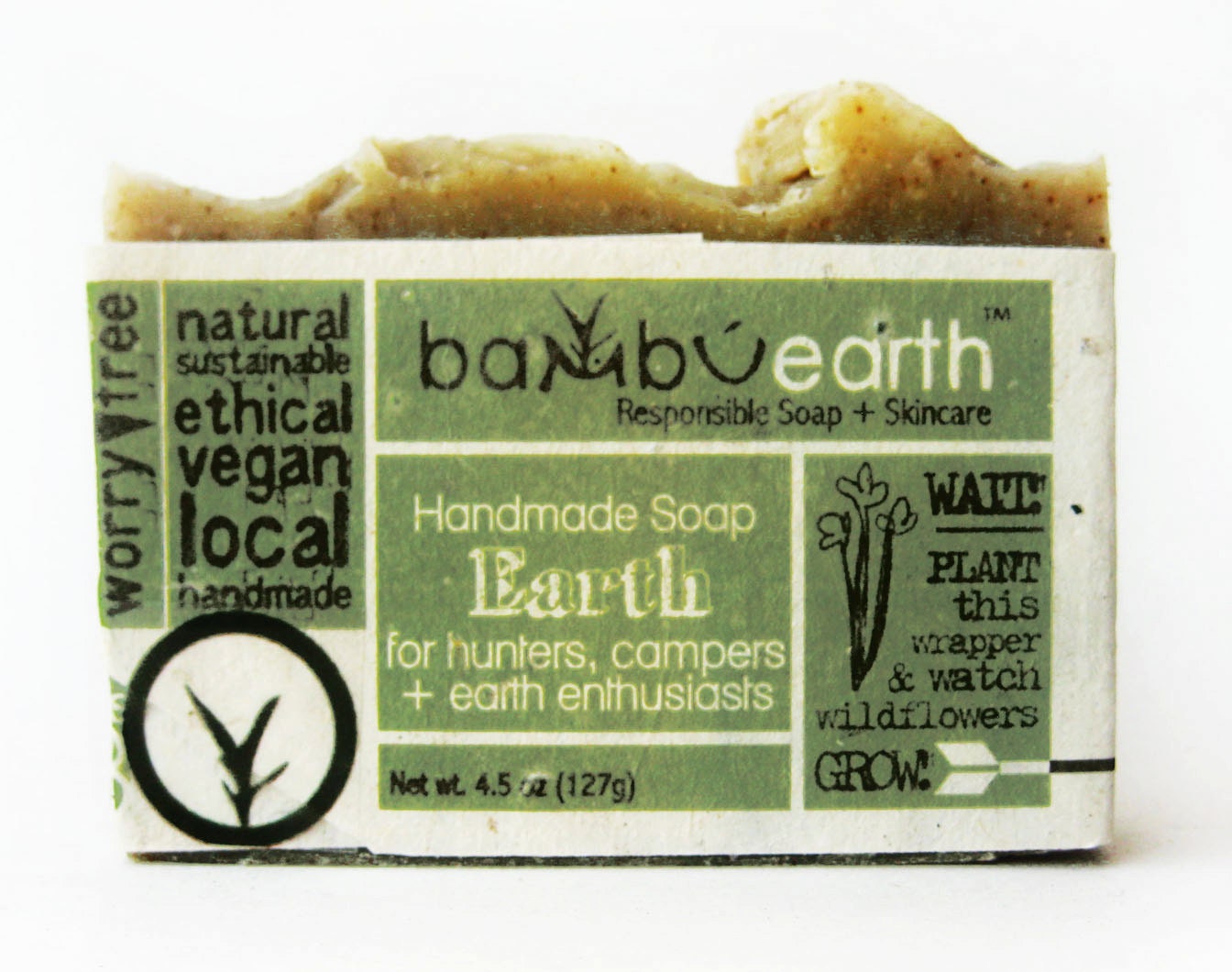 Earth Soap for Hunters Campers and Hikers Natural Bug Repellant Soap Made with Organic Oils