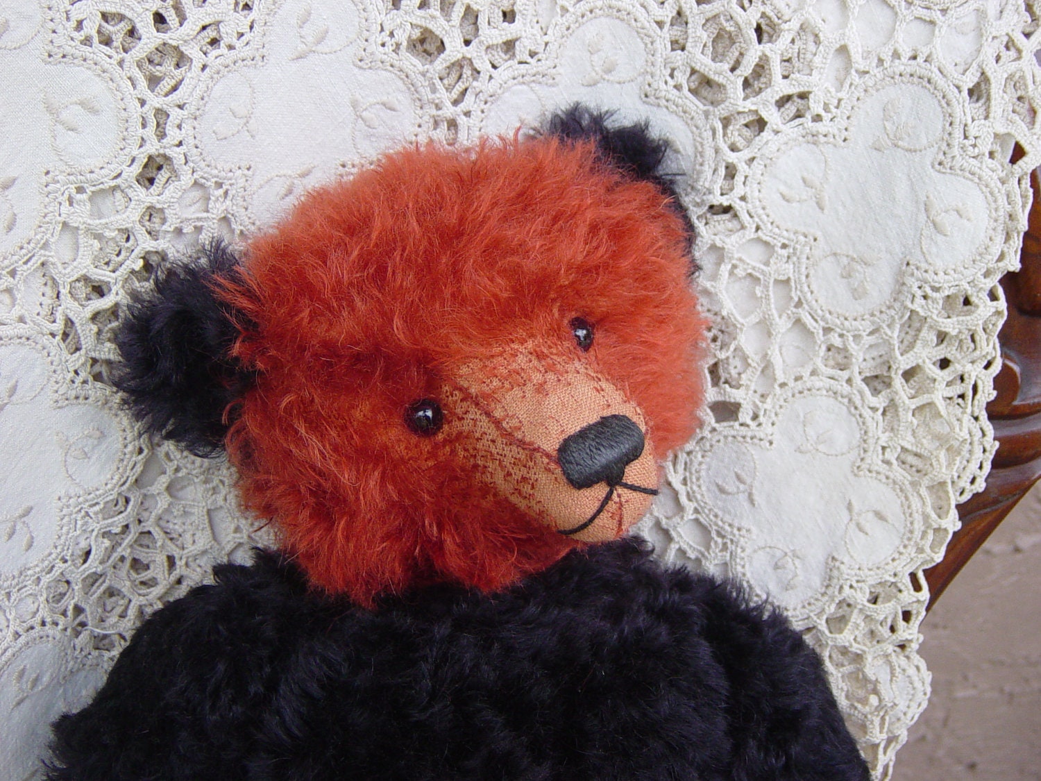 Artist Bear mohair OOAK Bear Teddy Panda
