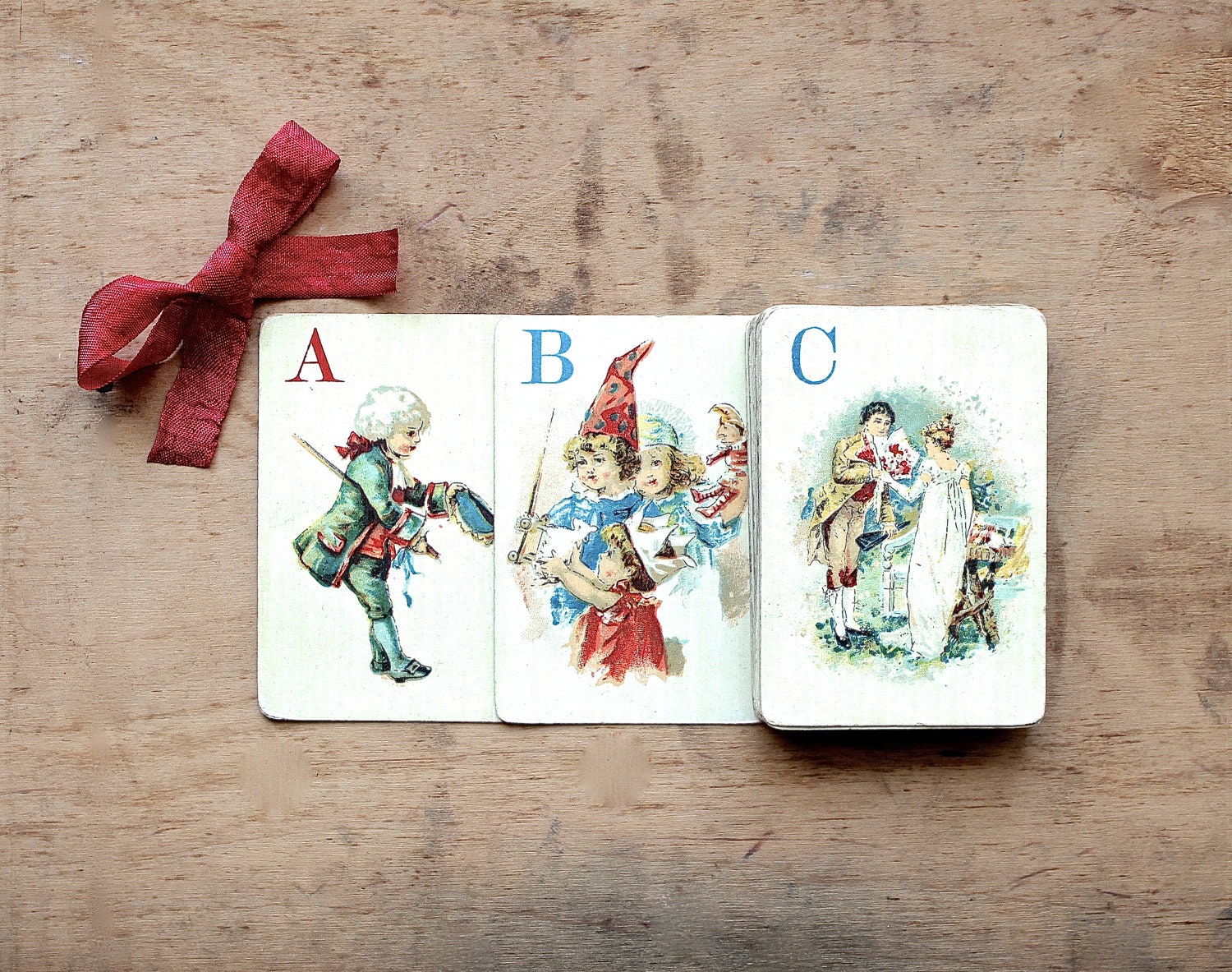 Reserved for Alexander - Victorian ABC's - Antique Logomachy or War of Words - Antique McLoughlin Bros Card Game